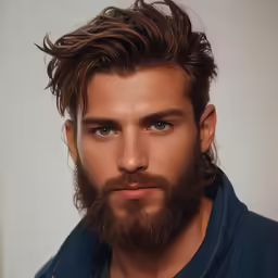 a close up shot of a man with a beard