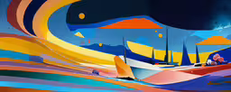 the image shows different shapes and colors,this is an image of a stylized photo
