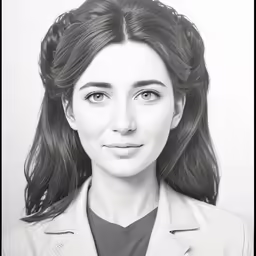 this is an black and white photo of a woman