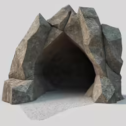 there is a very large rock type with something in it