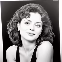 the black and white photo of a woman in a dress