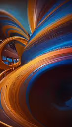 a tunnel of different colored lights that are inside a building,abstract images are used to create an artistic composition