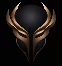 the head of a horned animal, in a dark background