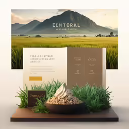 there is a wooden board with an image and description