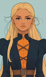 a drawing of daener with blond hair
