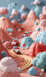 a colorful photo of a hill and a car