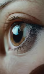 closeup of the eyes of someone looking into the camera