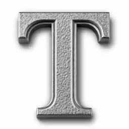 the letter t is made of concrete
