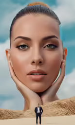 a woman with brown eyes poses for the camera