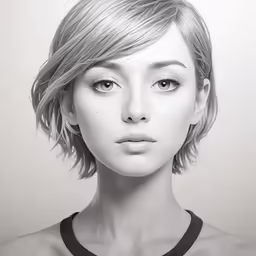 a black and white photo of a woman