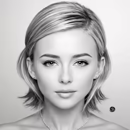 a close up of a woman with a diamond necklace