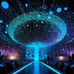 some people standing in a dark room