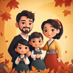 this picture shows the family of five posing for a picture