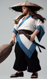 a woman in an oriental style costume is holding a fan