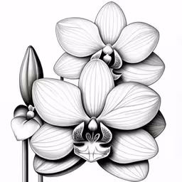 some sort of flower in black and white on a paper,a white flower on a white background