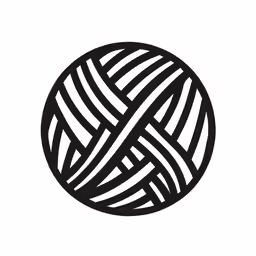 an image of a ball of yarn in black and white