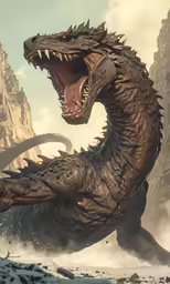 a picture of a giant tyloptmodon, in the wilderness