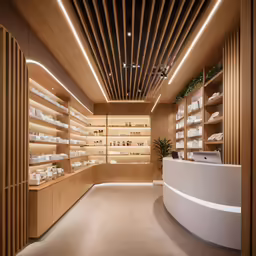 the modern style of an opened medicine store