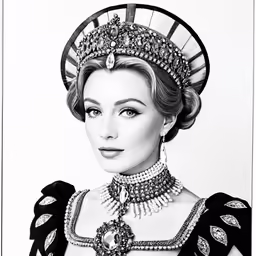 a woman wearing a tiara with an elaborate crown