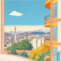 a view out of the windows on a sunny day
