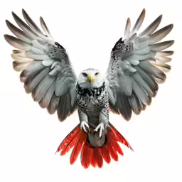 an owl is soaring with its wings spread