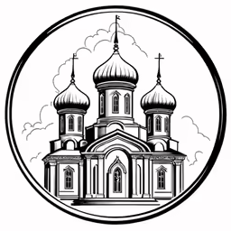 the icon of the church with domes