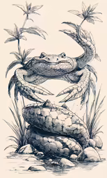 a black and white drawing of two lizards hugging each other