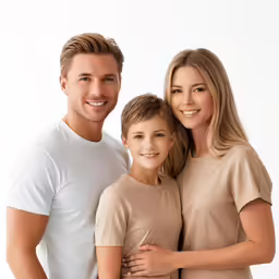family portrait with their two children