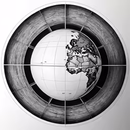 an image of a large globe on top of the cover