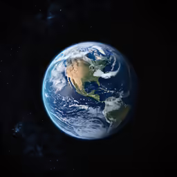 a view from space shows the earth and its surroundings