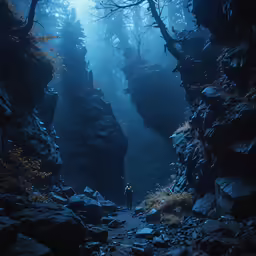 an image of a person in the woods