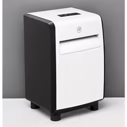 a white and black electric waste can