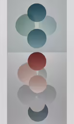a long, shadow filled photo of several circles on the ground