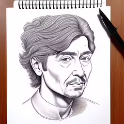 a drawing of a man