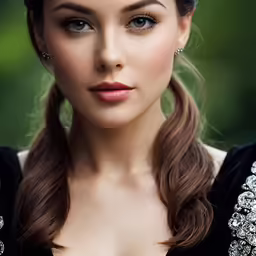 a beautiful lady with a braid and jeweled headband