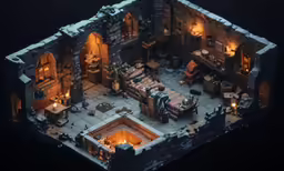 the interior of an ancient - looking building is seen in this aerial photograph