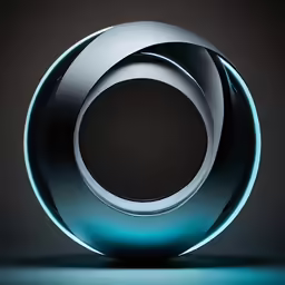 the abstract circular object has been placed inside the circle