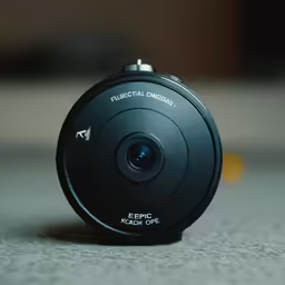 a compact camera is laying on the floor