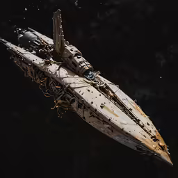 a model star wars jet flying through the air