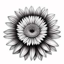 a black and white photo of a flower,a drawing of a white flower with large petals