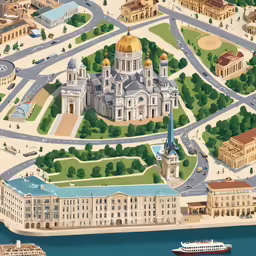 an overview of the royal palace and other architectural features