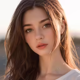 the beautiful young lady has long brown hair