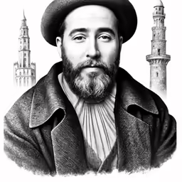 a man with a beard and long coat