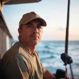 a man with a hat on and fishing