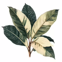 a large green and white plant that is on a twig