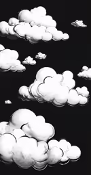 clouds are floating in the air on a dark day