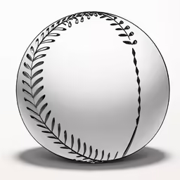 a baseball ball with a branch on the outside
