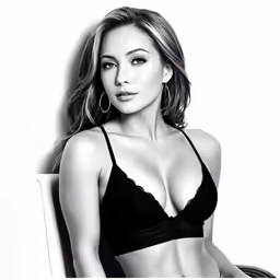 a woman wearing a bra with large cleavage