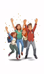 the group of people with the words, the power of a happy company