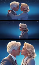 a couple kissing each other in an advertisement